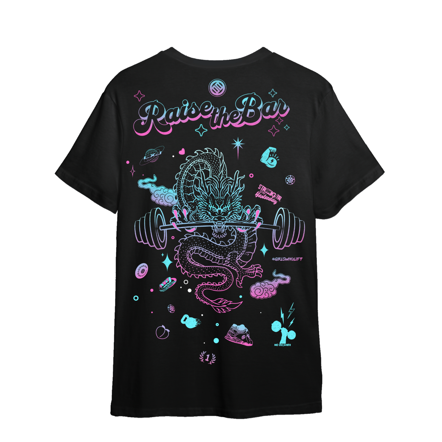 LUXIAOJUN Unisex Oversize Dragon Power Tee