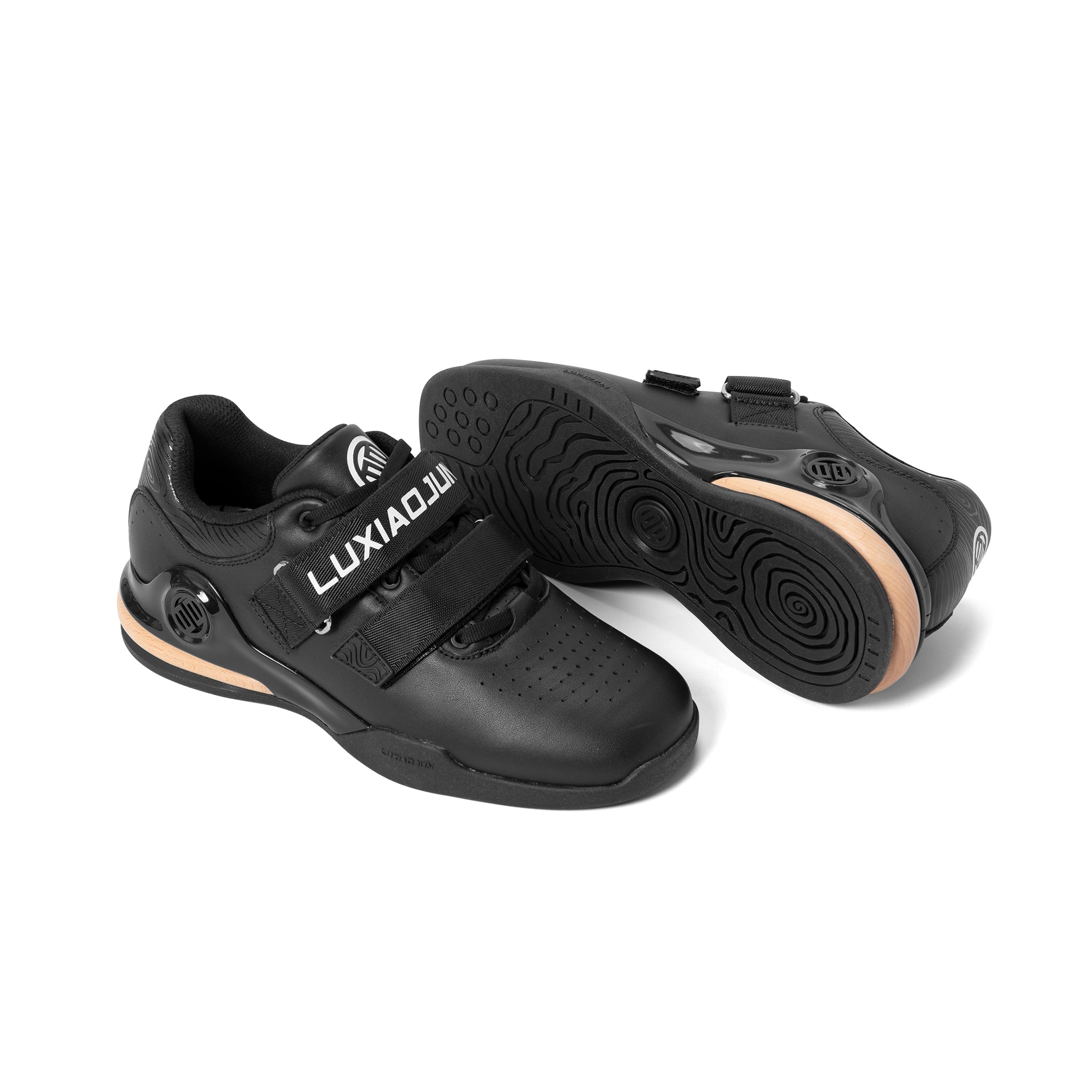 LUXIAOJUN Wooden-Heel Weightlifting Shoes