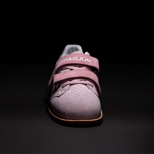 LUXIAOJUN Heritage Lifter 1.0 - Genuine Leather Weightlifting Shoes - Pink Suede