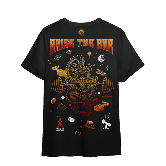 LUXIAOJUN Unisex Oversize  Dragon Power Tee