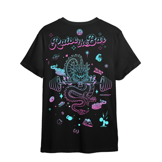 LUXIAOJUN Unisex Oversize  Dragon Power Tee