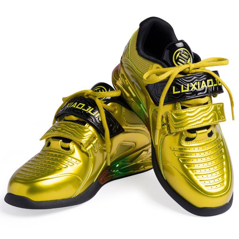 LUXIAOJUN Weightlifting Shoes Golden