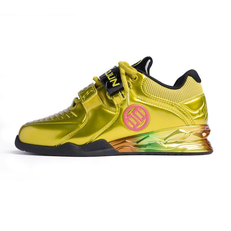 LUXIAOJUN Weightlifting Shoes Golden