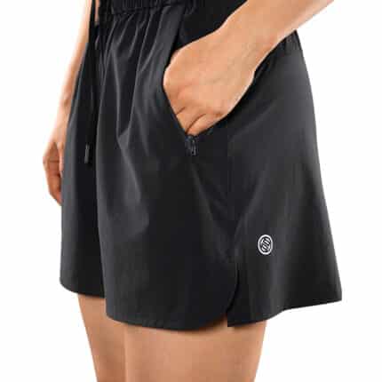 LUXIAOJUN Women’s 9″ Quick-Dry Lightweight Sports Shorts Black